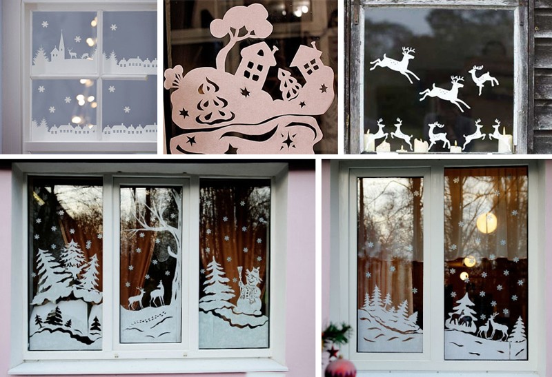 Вытынанки новогодней тематики: как украсить окна к Новому году