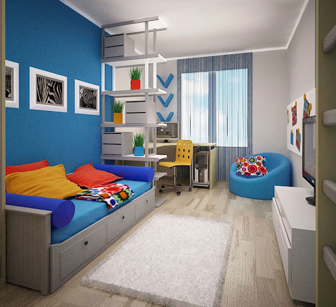 Дизайн комнаты для подростка 12 кв