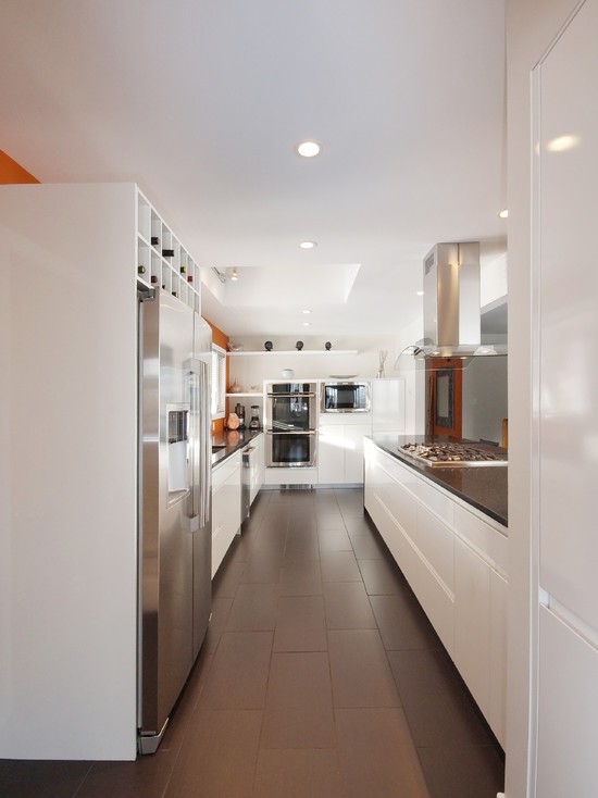 узкая кухня фото дизайн