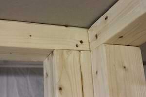 photo of wall studs forming a corner