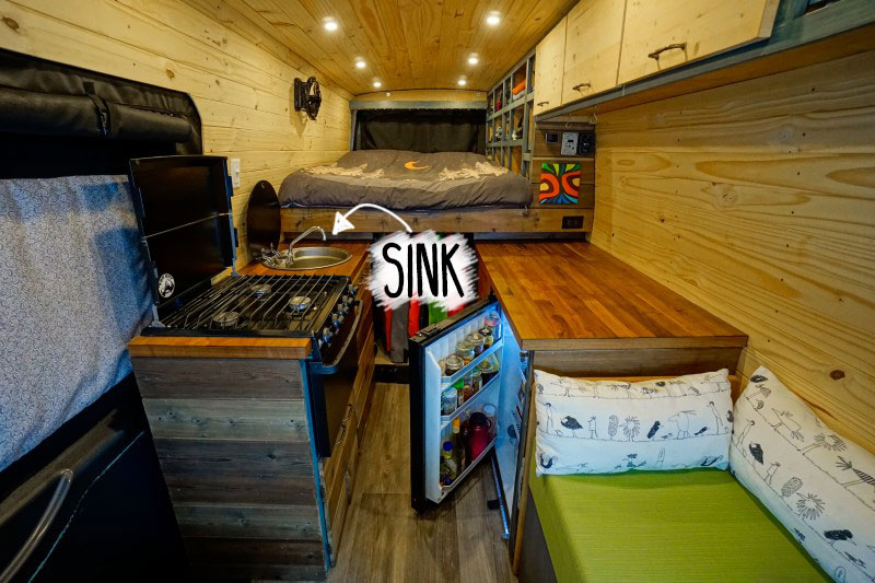 How to find water vanlife, sink
