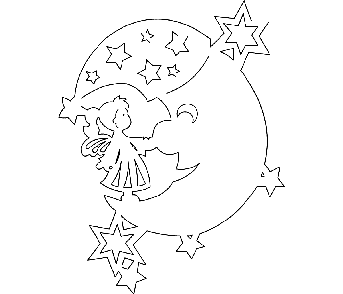 Месяц и звёзды отлично украсят окошко в детской спальне