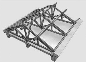 Стропильная система двухскатной крыши
