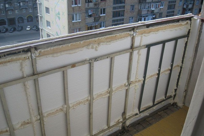 Как утеплить балкон пенопластом фото