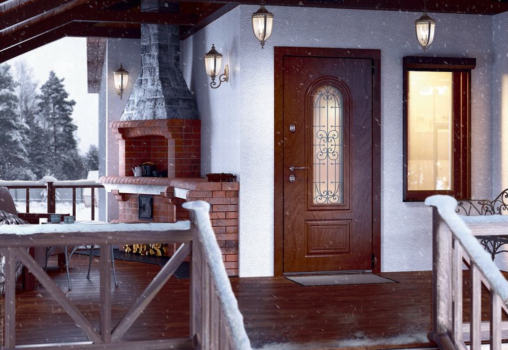 Входная дверь для дома Snegir Cottage