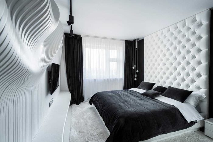 идея яркого стиля белой спальни