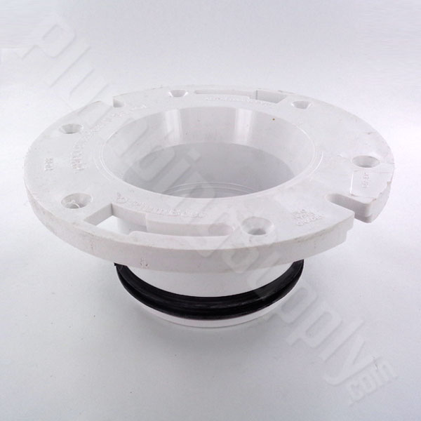 Photo of two finger PVC insert replacement toilet flange